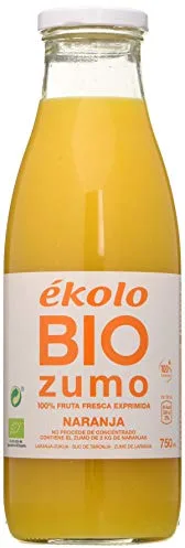 Ekolo Zumo De Naranja Ecológico, 100% Exprimido, 6 Botellas * 750Ml 4500 ml