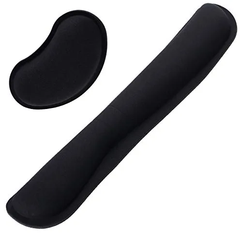 Yizhet Reposamuñecas para Teclado y Ratón, Cojín de Muñeca Apoyo Ergonómica para Teclado, Almohadilla Reposamuñecas de Espuma Memoria Antideslizante, Reposa Muñecas para Juegos, Oficina, Ordenador