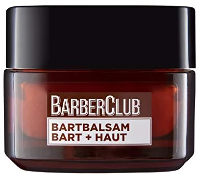 L'Oréal Men Expert Bálsamo para barba + piel para hombres, apoyo para el crecimiento saludable de la barba, cuidado de la barba para hombre con aceite esencial de madera de cedro, Barber Club, 1 x 50