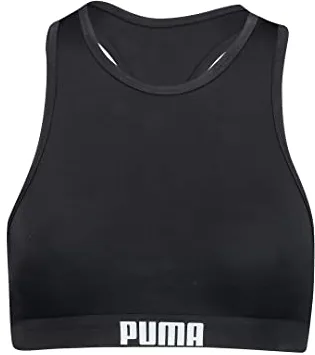 PUMA Swimwear Racerback, Bikini Mujer, Negro, L