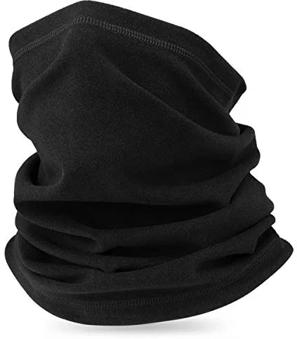 HASAGEI Bufanda de forro polar resistente al viento para hombre y mujer, para correr, esquí, correr, ciclismo, snowboard, motociclismo, deportes al aire libre, negro (schwarz 1), 37*25cm