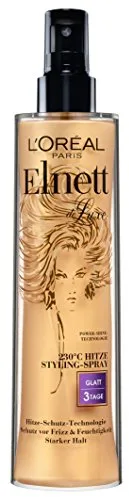 L'Oréal Paris Elnett - Spray para el cabello con protección contra el calor a 230 °C, antiencrespamiento, estilo de larga duración, hasta 72 horas, cuidado y extensión del peinado con complejo de