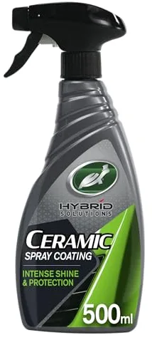 Turtle Wax Hybrid Solutions Recubrimiento Cerámico en Spray, Cera de Coche de Alto Brillo, protección duradera para la pintura, acción de repelencia al agua, seguro para cristales, llantas, molduras