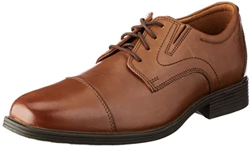 Clarks Whiddon Plain, Zapatos Oxford para Hombre Dark Tan Leather, 44 EU