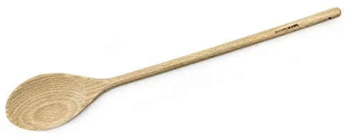 Fackelmann Cuchara de Cocina para Remover, Mezclar o probar en Madera de Haya Color Natural 35x5.5cm, 1ud, 1 milliliters