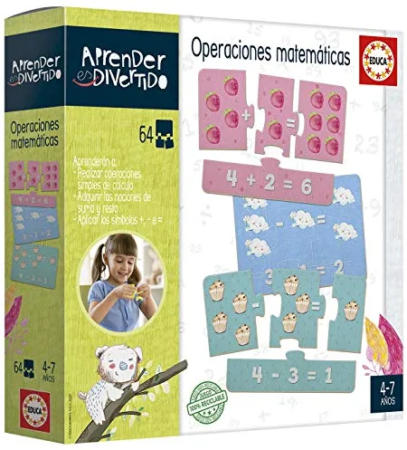Educa - Yo aprendo Operaciones Matemáticas | Aprender es Divertido | Juguete Educativo niños 3 años | Practicarán sumas y restas a través de Divertidas dinámicas de Juego (18699)