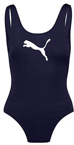PUMA Women's Swimsuit Bañador de una Pieza, Marina, L para Mujer
