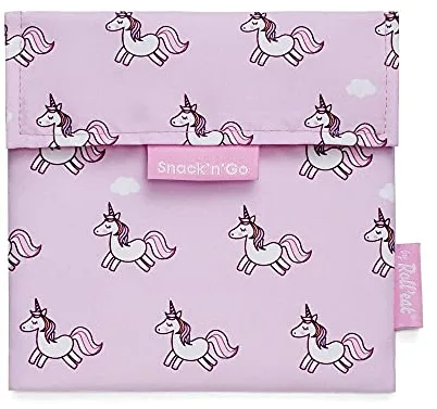 Roll'eat ® | Porta Sandwich Reutilizable, Bolsa Ecológica sin BPA, Porta Bocadillo de Color Unicorns - Snack'n'Go Animals