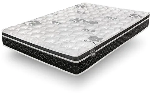 SonnoMATTRESS Colchón Viscoelástico HR Memory Carbono 135x190x24 – Colchón Viscoelástico con Carbono Activo, Alta Firmeza HR, Antiestático, Termorregulador, Transpirable, Antiácaros