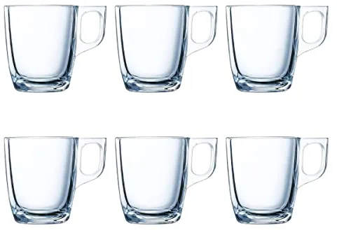 Luminarc Nuevo Set 6 Tazas Vidrio 9cl Sodo Apto Microondas Apto Frigorífico Reciclable