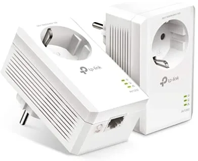 TP-Link TL-PA7017P Gigabit Powerline AV1000, Kit de Inicio, Sin WiFi, 1 Gigabit Puerto, Super Ahorro de Energía, Color Blanco