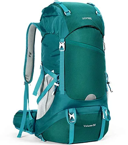 HOMIEE Mochila de Senderismo de 50 Litros, Macutos de Senderismo Impermeable Multifuncional, Unisex, Mochilas de Marcha Adecuada para Senderismo, Esqui, Camping, Viaje, Deportes al Aire Libre, etc
