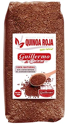 Guillermo | Quinoa roja - Paquete 500 g. | Variedad con menos grasas y más carbohidratos | Recomendada para deportistas