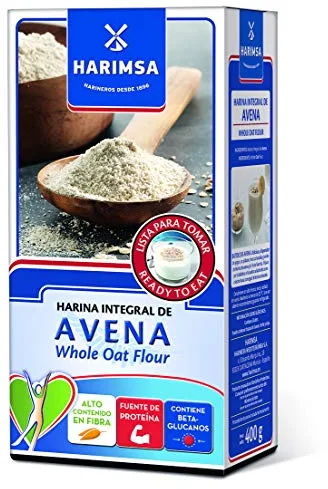Harina Integral de Avena HARIMSA 400 Gramos "Lista para tomar" Fuente de proteínas. Contiene Beta-glucanos