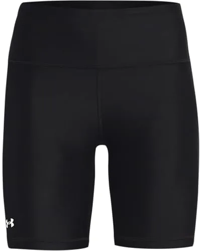 Under Armour Armour Bike Short Pantalones cortos de mujer, pantalones deportivos cortos para ir en bicicleta, color negro/blanco
