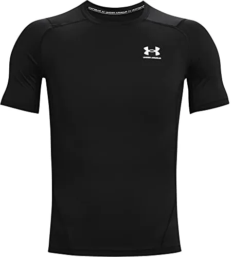 Under Armour HG Armour Comp SS Camiseta para Hombre, Negro, M
