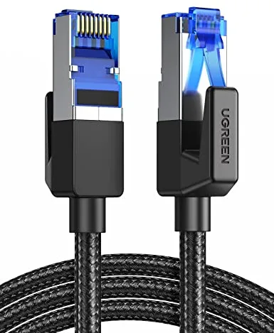 UGREEN Cable de Red Ethernet Cat 8 Lan 40Gbps 2000MHz Trenzado con Conector RJ45, Compatible con Steam Deck PS5 PS4 Xbox X/S PC TV Box Router Servidor NAS, 2 Metros