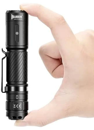 WUBEN C3 Linternas LED Alta Potencia 1200 Lúmenes, Linterna LED Recargable USB Táctica Militar Potente, Linterna Led Pequeña a Pilas, IP68 Impermeable 6 Modos Portátil Flashlight Emergencia Camping