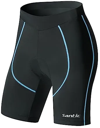 Santic Pantalon Ciclismo Mujer Corto Pantalones Bicicleta Mujer Montaña/MTB para Verano con la Badana/Almohadilla