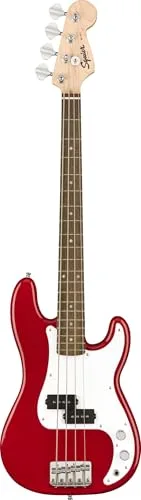 Squier by Fender Electric Mini Precision Bass, Dakota Rojo, Incluye cursos virtuales gratuitos en Fender Play