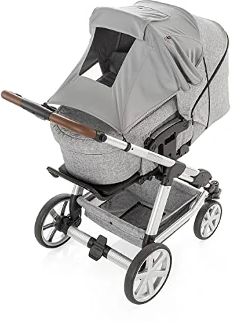reer ShineSafe - Toldo y paño para cochecito de bebé, color gris