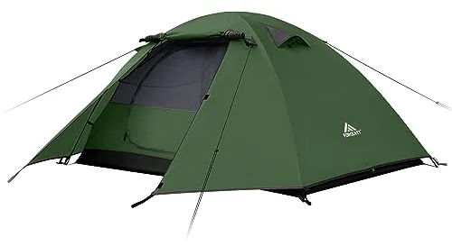 Forceatt Tienda De Campaña 2 Personas, con 100% A Prueba De UV/Viento/Impermeable, Tienda de Techo de Doble Capa Portátil Ultraligera, para Trekking, Camping, Playa, Aventura Etc