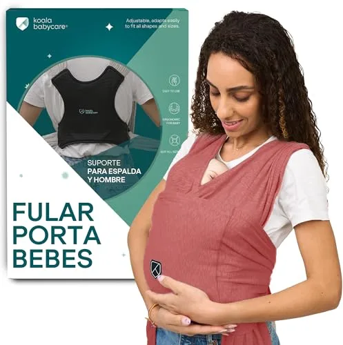 Portabebés Koala Babycare fácil de transportar, unisex ajustable - portabebés versátil de hasta 9 kg - Boudeaux - Diseño registrado KBC®