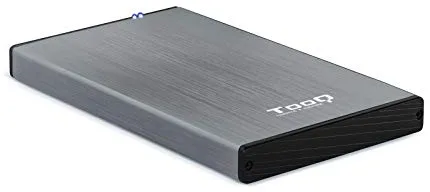 TOOQ TQE-2527G - Carcasa para Discos Duros HDD de 2.5", (SATA I/II/III de hasta 9.5 mm de Alto, USB 3.0), Aluminio, indicador LED, Color Gris, 50 grs.