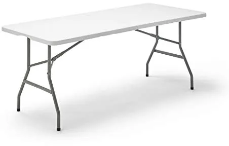 KG KITGARDEN - Mesa Plegable Portátil Multifuncional, 180x74x74cm, Blanco