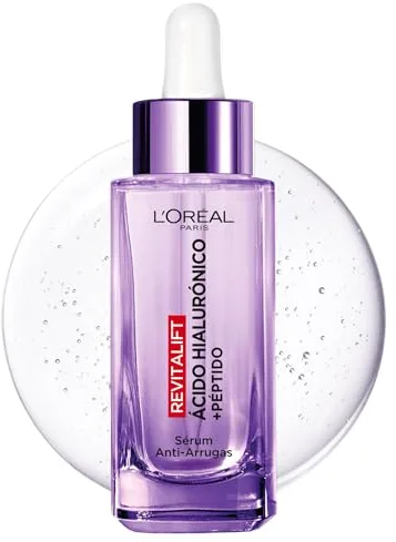 L'Oréal Paris Revitalift Filler Sérum Antiarrugas con Ácido Hialurónico, Péptidos. Nº1 del Mundo. Hidratación Duradera y Profunda. Ilumina y Rellena en 1H. Inspirado en Cosmética Coreana, 30ml
