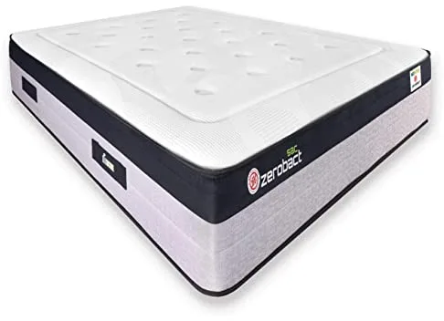 Matnature | Zerobact Sac | Colchón Viscoelástico | Muelles Ensacados | Gran Firmeza y Adaptabilidad Premium | Altura 30 cm | Antideslizante y Antibacterial (105 x 190 cm)