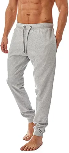 Iron Mountain Pantalones de chándal de Trabajo para Hombre de Hilo recuperado, Pantalones Jogger con puños, Gris Claro Jaspeado, M