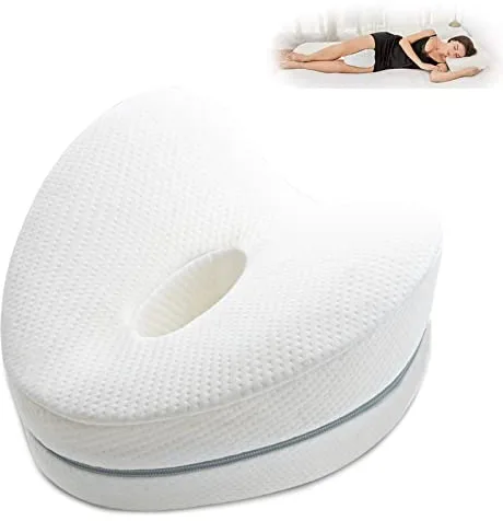 LAPONO Almohada Ortopédica para Pierna y Rodilla,Espuma con Memoria Alivia el Dolor de Espalda Cadera y Articulaciones Soporte para el Tobillo y la Rodilla – Almohadilla para Dormir de Lado (A)
