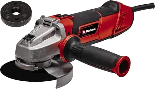 Einhell Amoladora angular TE-AG 125/1010 CE (1010 W, ranura de fijación rápida, Ø125 mm, protección de disco, empuñadura adicional, agarre suave ergonómico, sin disco de corte)