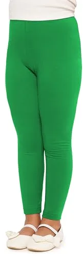 Merry Style Leggins de algodón para Niñas Mallas Deportivas Pantalones Largos Ropa Deportiva Leggings de niña MS10-225 (Verde, 122 cm)