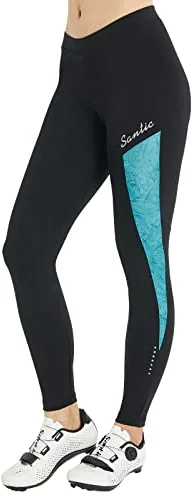 Santic Pantalones Ciclismo Mujer Acolchados Leggings Chicas Mallas Ciclismo Acolchadas Gina Azul M
