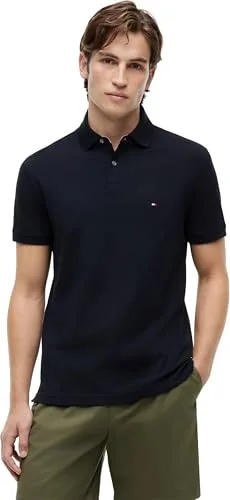Tommy Hilfiger Polo de Manga Corta Hombre 1985 Regular Fit, Azul (Desert Sky), XXL