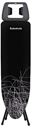 Taurus - Tabla de Planchar Argenta Black, 110x32cm, Altura Regulable, Plegable, Funda Resistente 100% Algodón, Estructura para Plancha, Ligera y Manejable, Ergonómica, Patas Antideslizantes