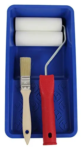 Mini Rodillo Pintura de Espuma + Cubeta + Pincel