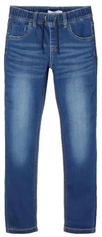 NAME IT Nkmryan Jogger Swe Jeans 5225-th Noos Jeans Niños, Dark Blue Denim, 164