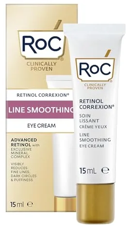 RoC - Retinol Correxion Suavizado de Líneas Crema Contorno de Ojos - Reduce Visiblemente la Hinchazón y las Ojeras - Antiarrugas y Antiedad - 15 ml