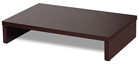 Soporte para Monitor Bestier de Madera, Elevador de Monitor para PC escitorio, Soporte para Monitor/TV, Soporte para portátil de Escritorio, Elevador de Escritorio de Madera P2, Marrón, 15,7 Pulgadas