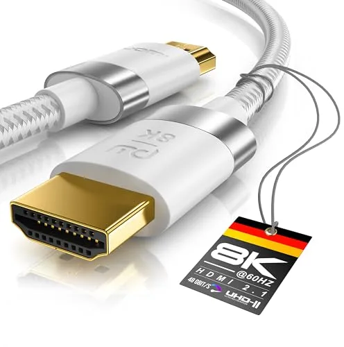 Cable HDMI de 1,5 m, 8 K, 2.1-8 K a 60 Hz, 4K @ 120 Hz, 1,5 m (metros), HDTV 7680 x 4320, UHD II, HDMI 2.1, 2.0a, 2.0b, cable HDMI Ethernet, HDR, ARC, compatible con PS4, PS5, Xbox Series X, color