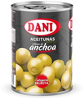 Dani - Aceitunas (Extra Grandes) rellenas de Anchoa 350 gr.