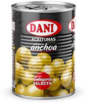Dani - Aceitunas (Extra Grandes) rellenas de Anchoa 1400 gr