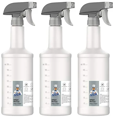 MR.SIGA Botella de spray atomizador Pulverizador de agua Botella de spray de hierro ajustable para plantas Peluquería Cocina para hornear Reutilizable, paquete de 3, 24 oz