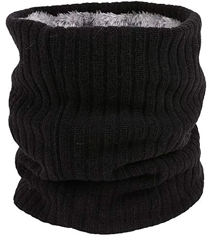 ehsbuy Braga Cuello Hombre Mujer Gruesa Braga Termica Moto Clima Frío Calentador Cuello Lana Bufanda Tubular de Punto Para Ciclismo Deportes de Running