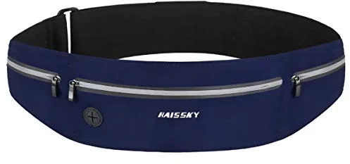 HAISSKY Riñonera Deportiva, Riñonera Running Mujer Hombre Impermeable Cremallera Cinturón de Correr Bolso Running para 6,9 Pulgadas de móvil iPhone 15 Pro Max 14 Pro 13 12, Samsung, Xiaomi, Huawei etc