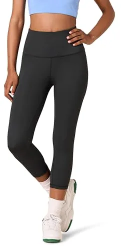 Amazon Essentials Mallas capri de talle alto Active Sculpt para entrenamiento y atletismo (disponibles en tallas grandes) Mujer, Negro, M
