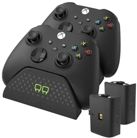Venom Base de carga doble con 2 paquetes de baterías recargables - Negro (Xbox Series X y S/Xbox One)